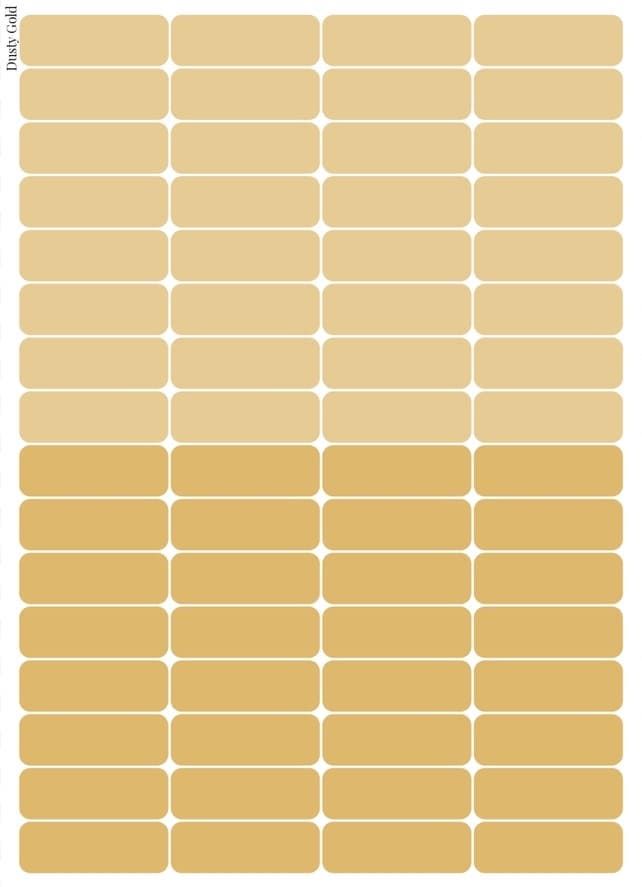 Stikeri set "Dusty Gold"