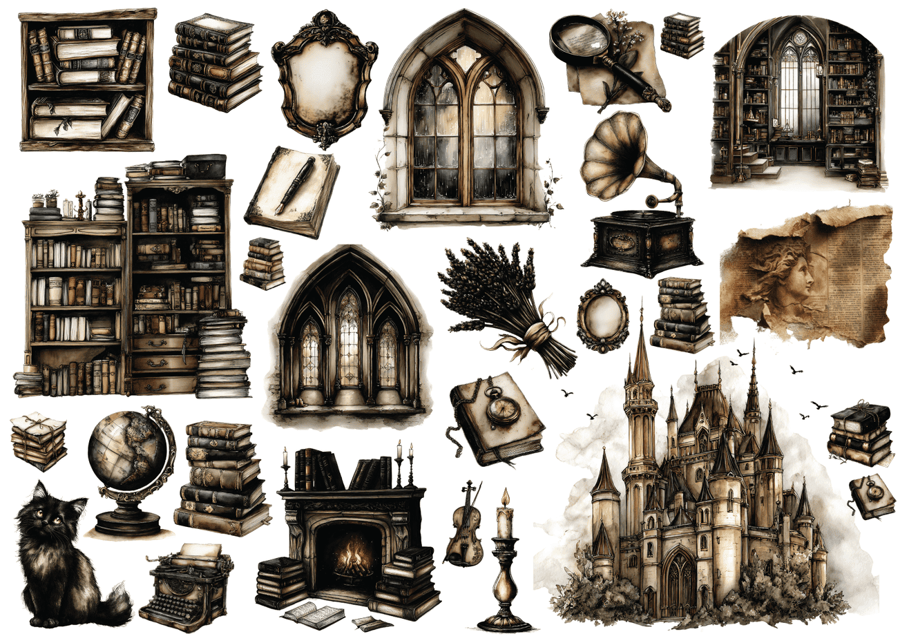 Set štampalica "Dark Academia"