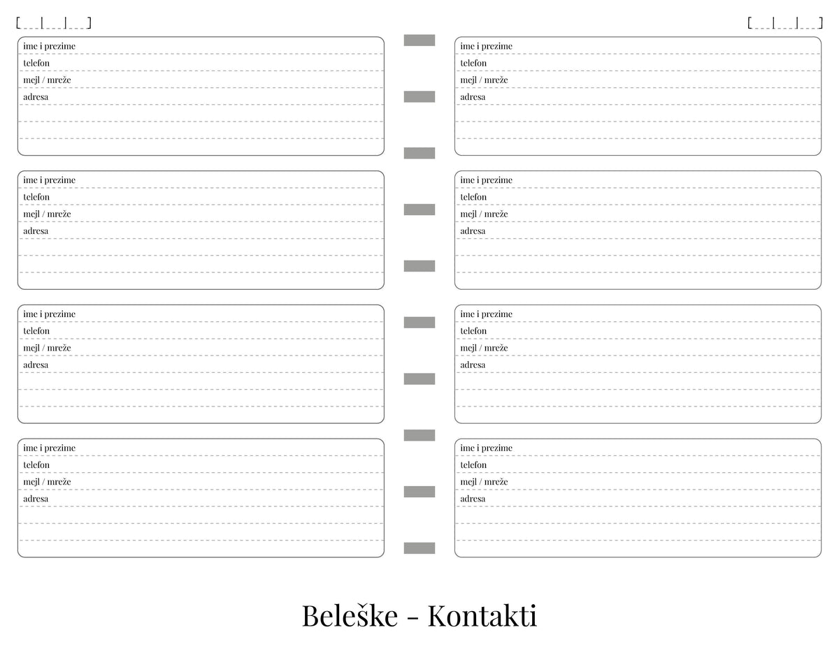 Planer za šest meseci | 140 listova (A5)