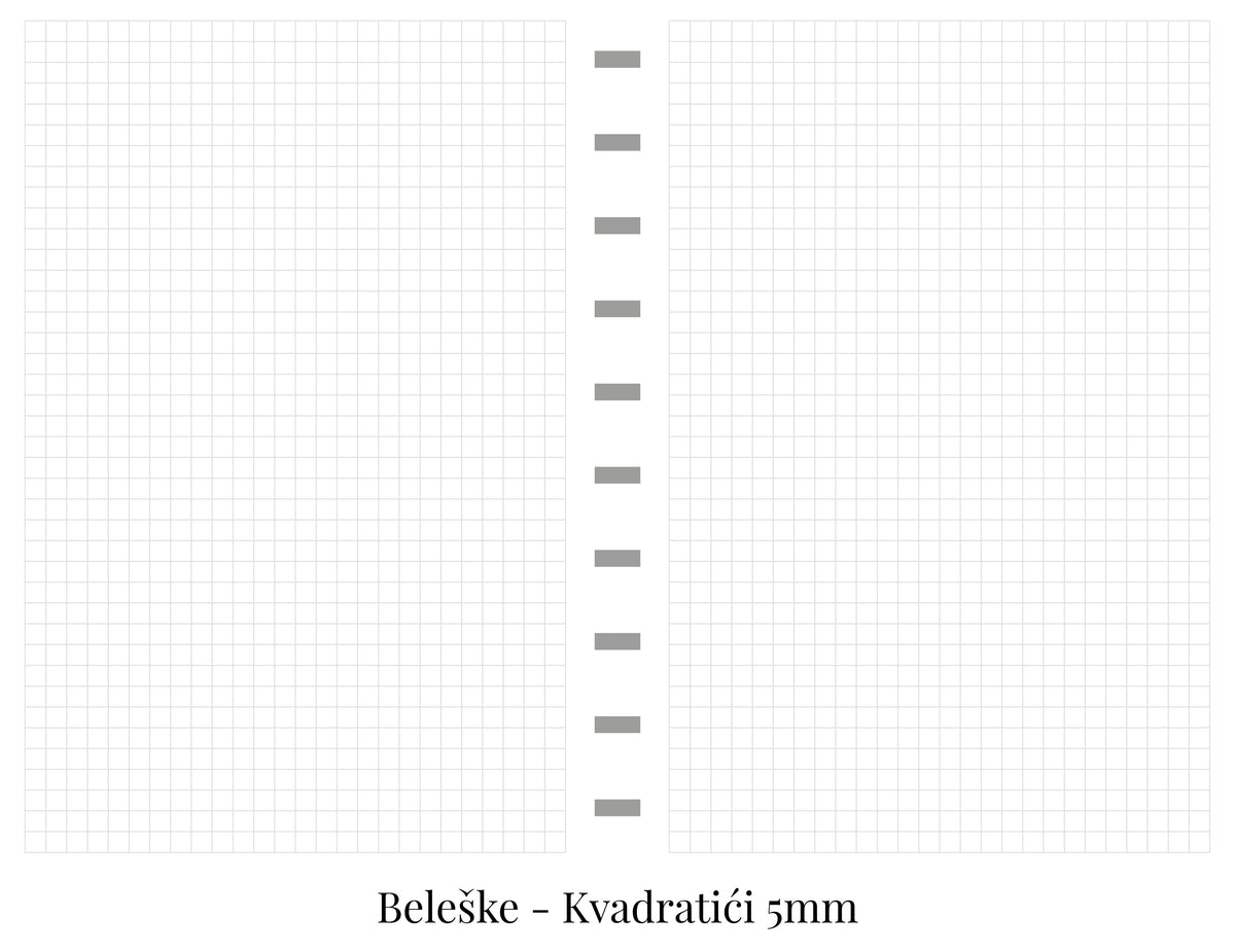 Školski planer sa delom za beleške (A5)