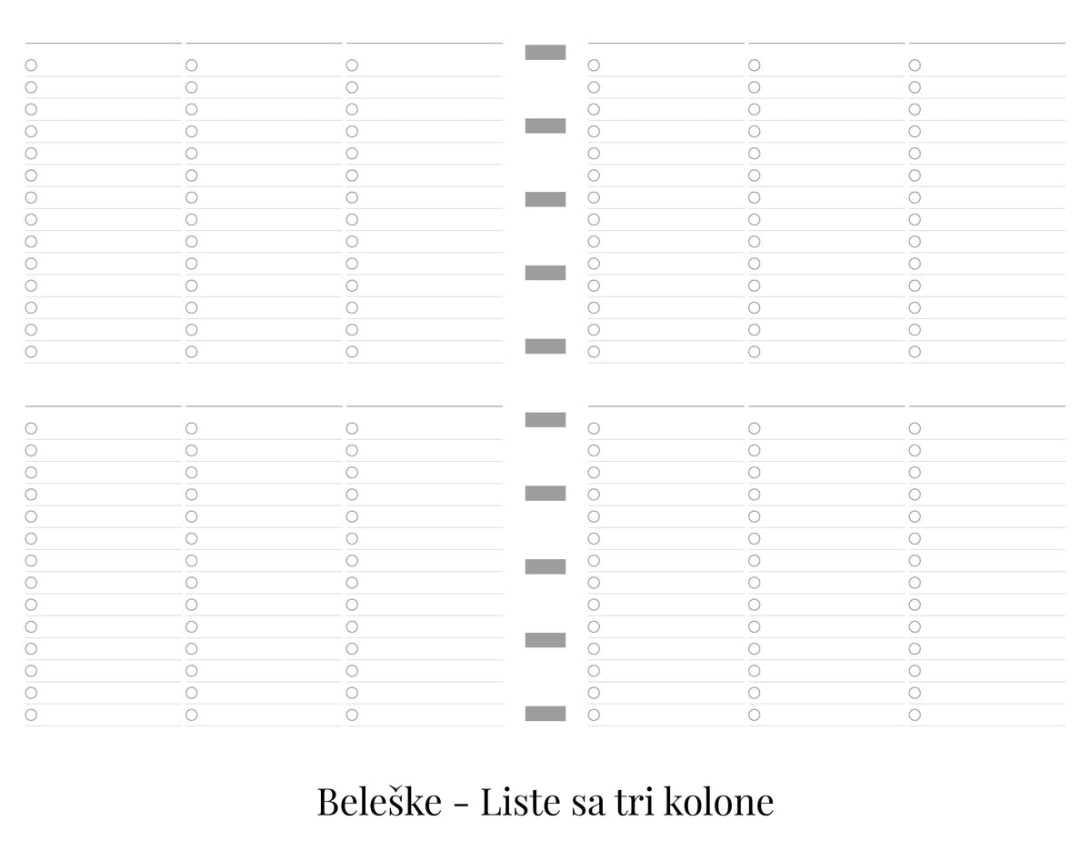 Bullet planer sa 140 listova (A5)