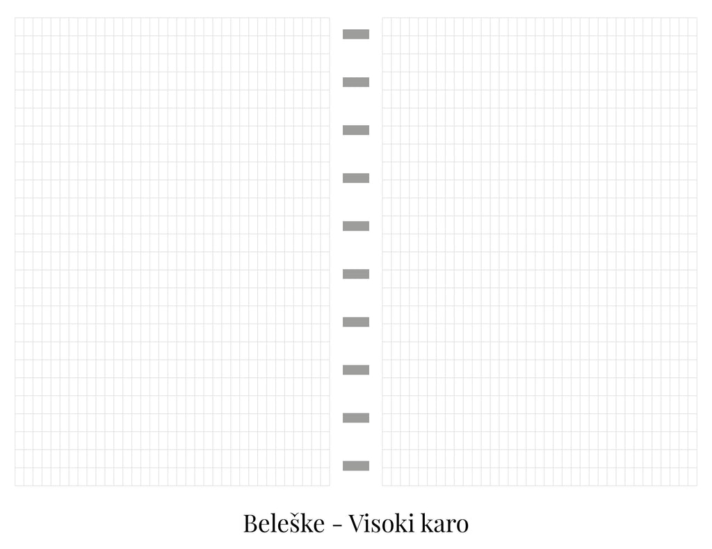 Standardni planer sa delom za beleške (A5)