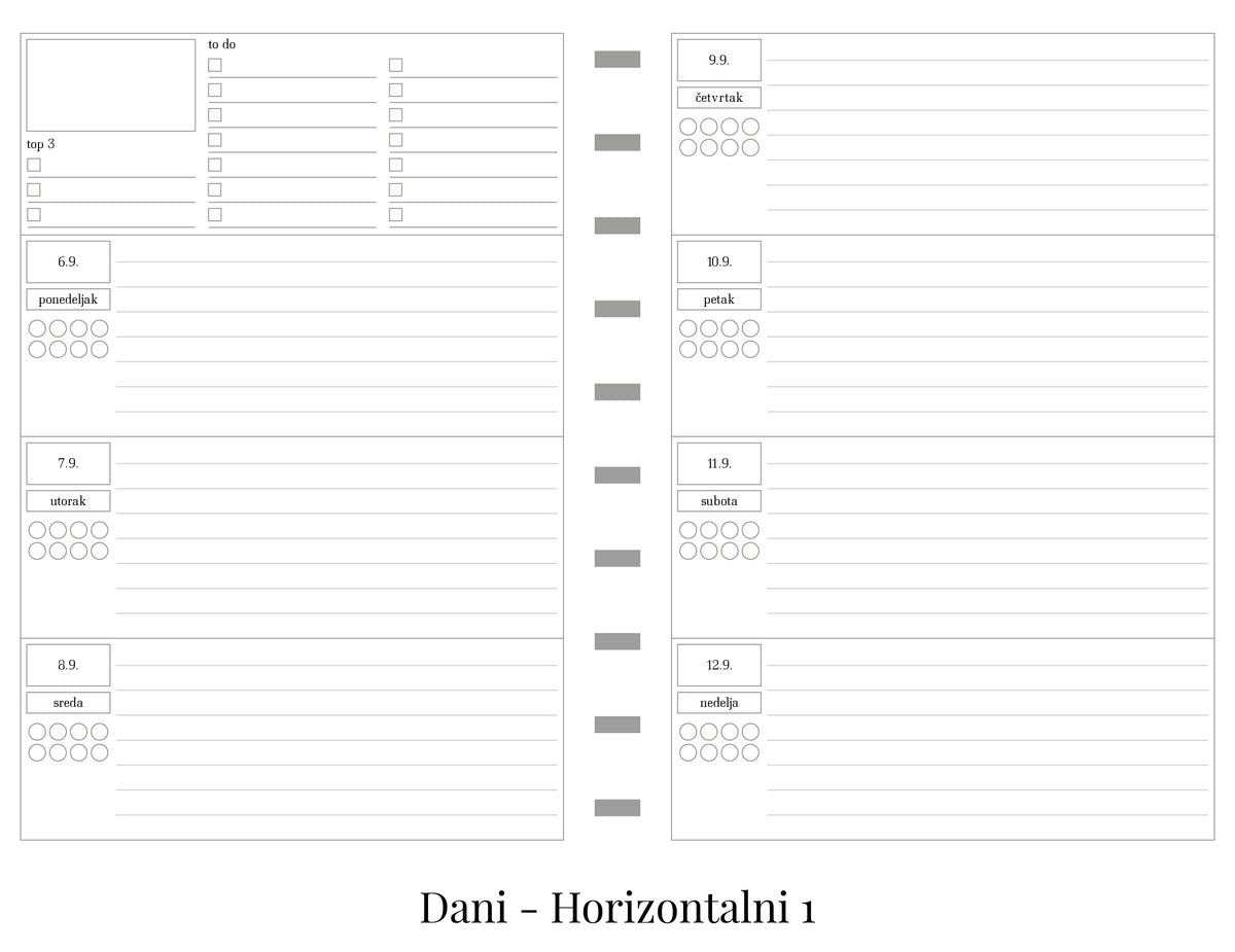 Planer za šest meseci | 140 listova (A5)
