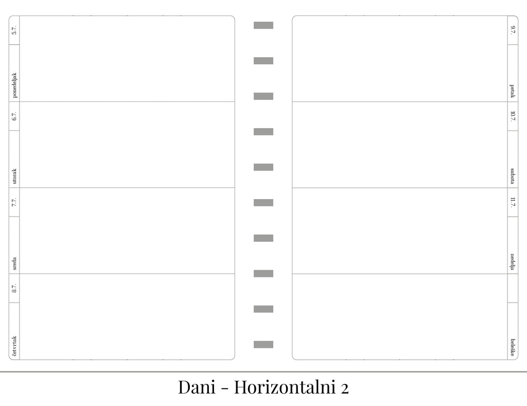 Standardni planer bez dela za beleške (A5)