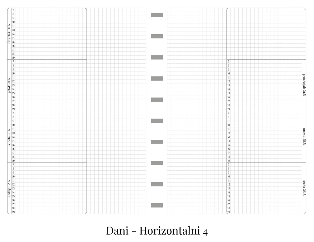 Standardni planer sa delom za beleške (A5)