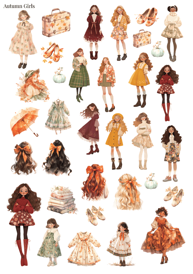 Stikeri "Autumn Girls"