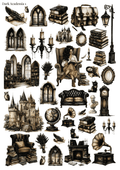 Stikeri "Dark Academia 1"
