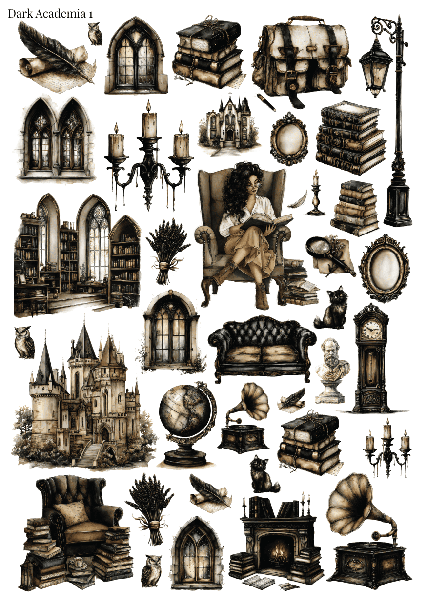Stikeri "Dark Academia 1"