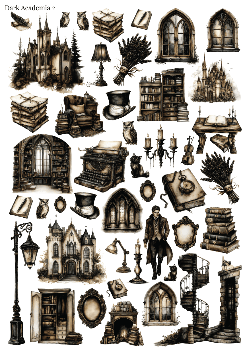 Stikeri "Dark Academia 2"