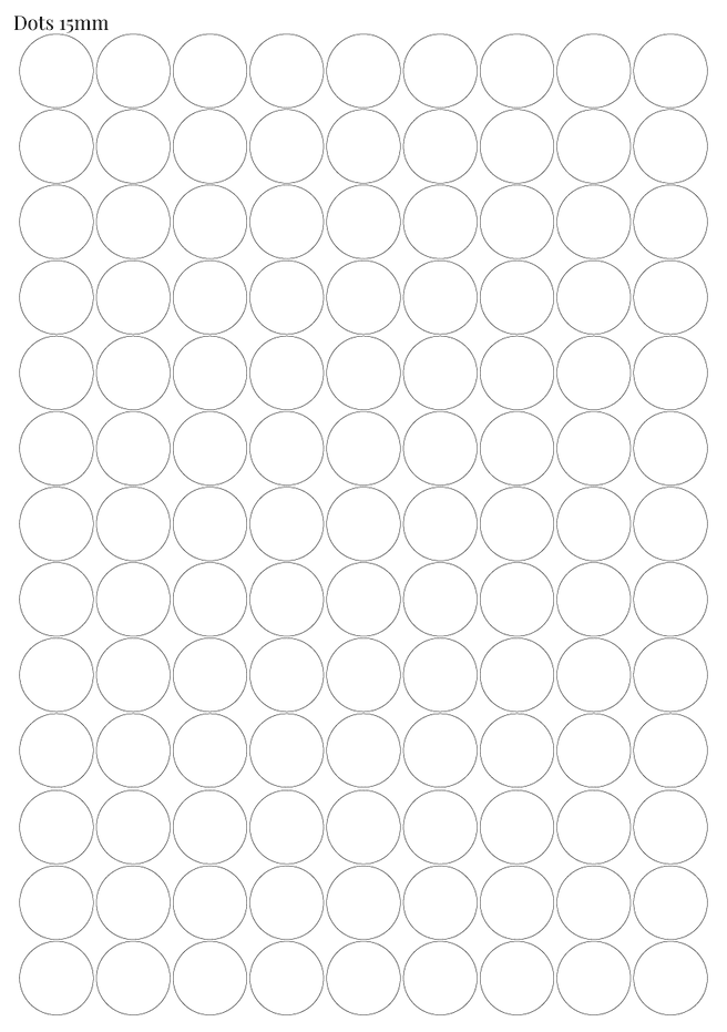 Stikeri "Dots 15mm"