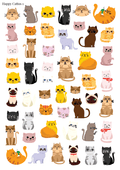 Stikeri "Happy Cattos 1"