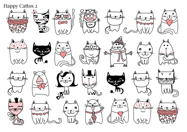 Stikeri "Happy Cattos 2"