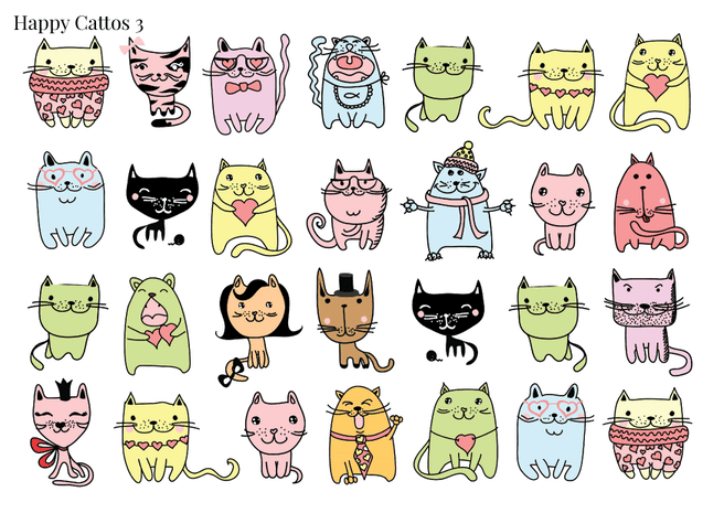 Stikeri "Happy Cattos 3"