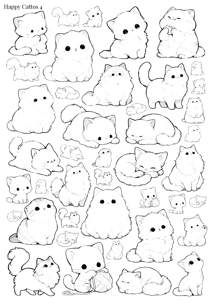 Stikeri "Happy Cattos 4"