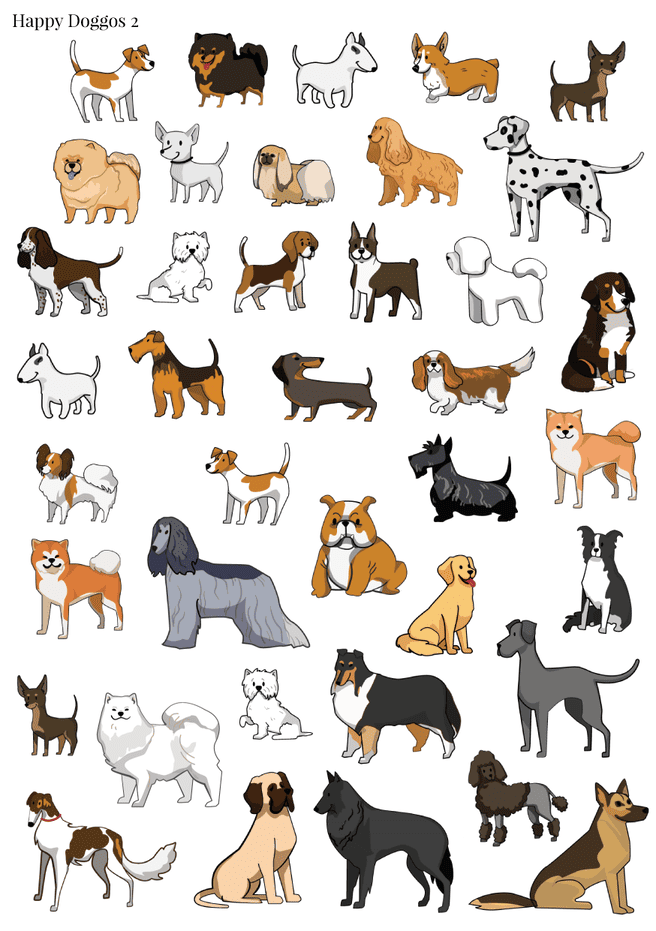 Stikeri "Happy Doggos 2"