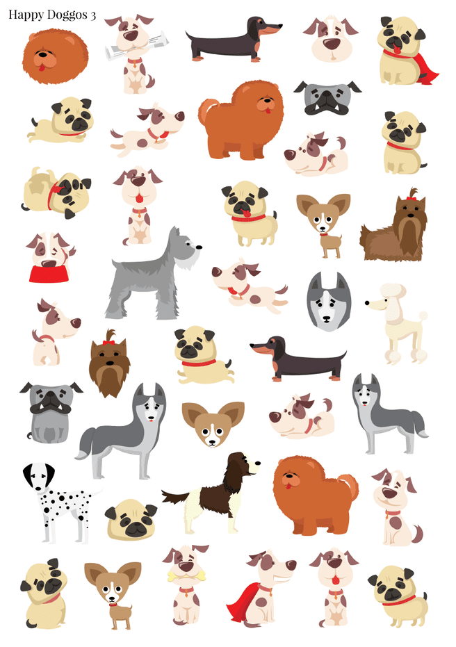 Stikeri "Happy Doggos 3"