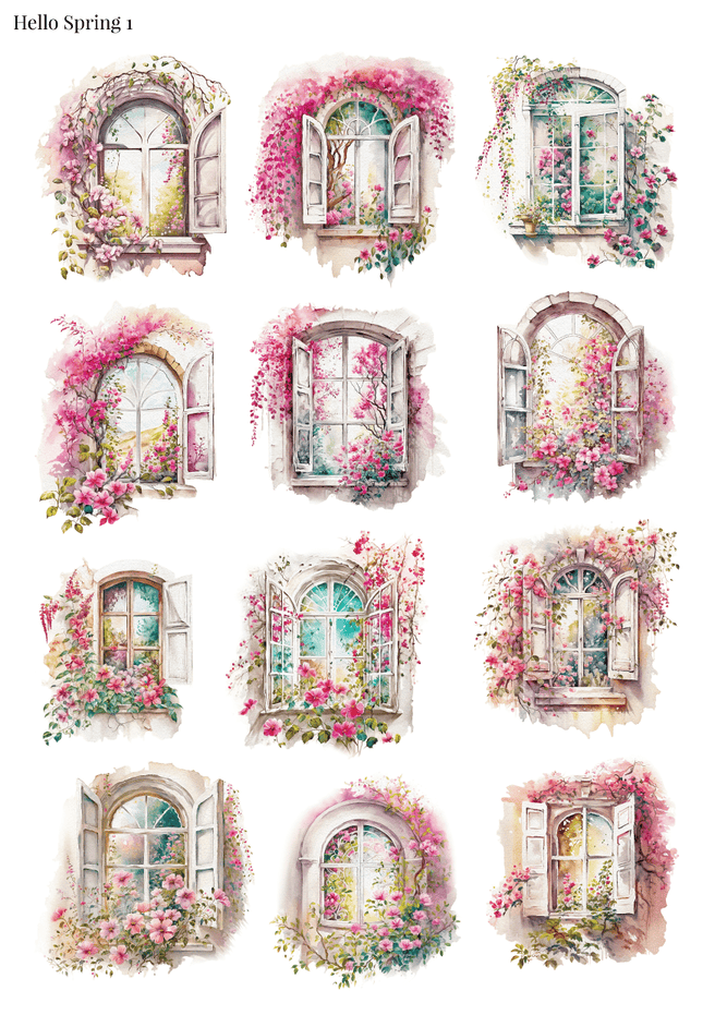 Stikeri "Hello Spring 1"