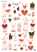 Stikeri "Lovable Llama 1"