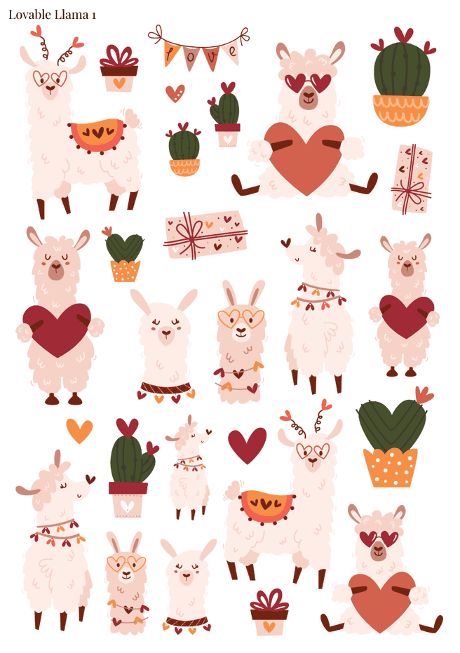 Stikeri "Lovable Llama 1"