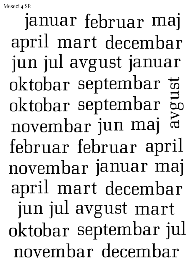 Stikeri "Meseci 4 SR"
