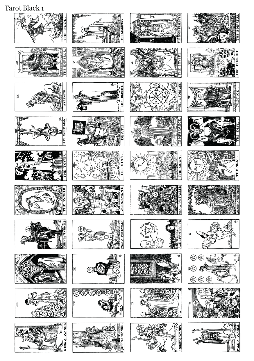 Stikeri "Tarot Black 1"