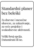 Standardni planer bez dela za beleške (A5)