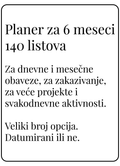 Planer za šest meseci | 140 listova (A5)