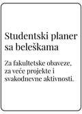 Studentski planer sa delom za beleške (A5)