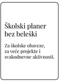 Školski planer bez dela za beleške (A5)