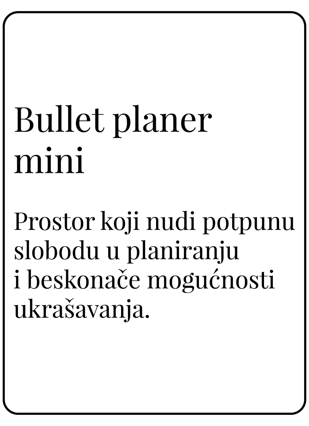 Bullet planer mini (A6)