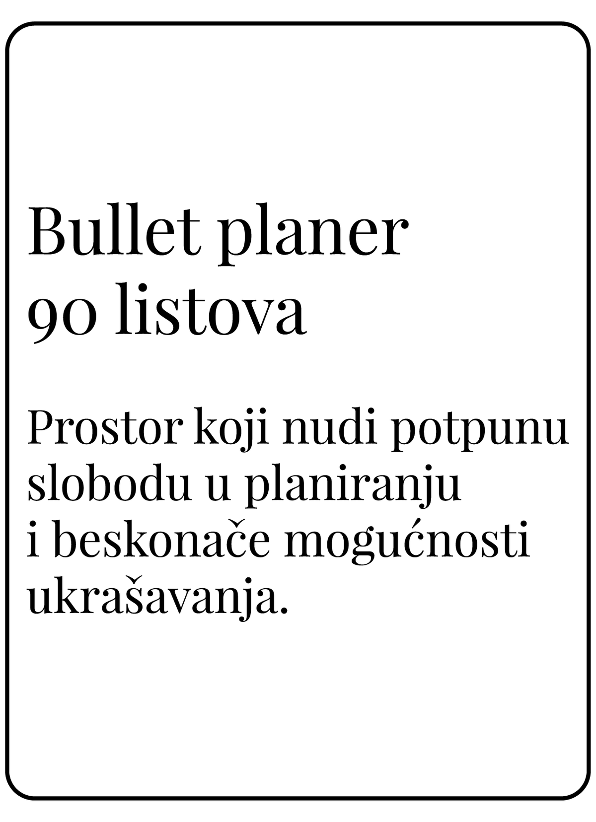 Bullet planer sa 90 listova (A5)