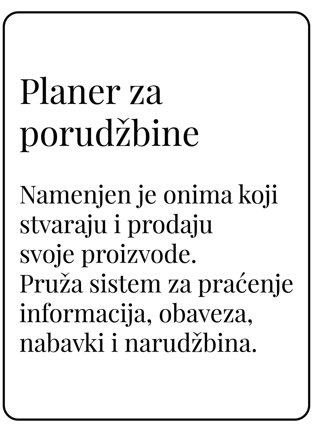 Planer za porudžbine (A5)