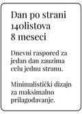 Planer dan-po-strani sa 140 listova | 8 meseci (A5)