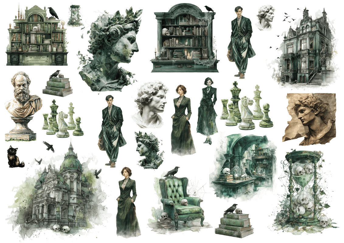 Set štampalica "Dark Academia"